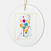 Maximalistische Design voor levendige persoonlijkh Keramisch Ornament (Links)