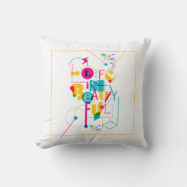 Maximalistische Design voor levendige persoonlijkh Kussen