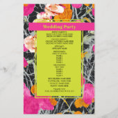 Maximalistische gemarmerde moderne bloemige bruilo (Achterkant)