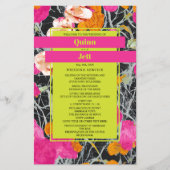 Maximalistische gemarmerde moderne bloemige bruilo (Voorkant)