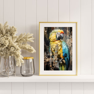 Maximalistische Kabinet Papegaai Decoupage Tissuepapier