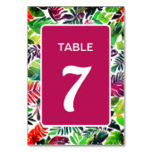 Maximalistische kleurrijke tropische bladeren boog kaart (Achterkant)