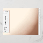 Maximalistische minimalistische weddenschap folie uitnodiging (Voorkant)