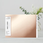 Maximalistische minimalistische weddenschap folie uitnodiging (Staand Voorkant)