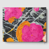 Maximalistische moderne gemarmerde bloemenbruiloft gastenboek (Achterkant)