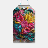 Maximalistische Print Eclectisch Abstract Kleurrij Cadeaulabel (Achterkant)