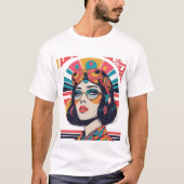 Maximalistische retro-nostalgie illustratie van ee t-shirt (Voorkant)