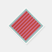 Maximalistische roze en rode streep met turquoise servet (Hoek)