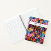 Maximalistische tropische bloemen notitieboek (Binnen)