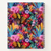 Maximalistische tropische bloemen notitieboek (Achterkant)