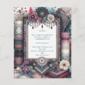 Maximalistische Trouw Uitnodigingen Druk Versieren (Achterkant)