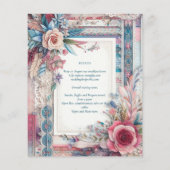 Maximalistische Trouw Uitnodigingen Druk Versieren (Achterkant)