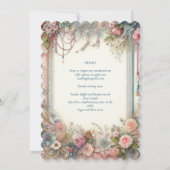 Maximalistische Trouw Uitnodigingen Druk Versieren (Achterkant)