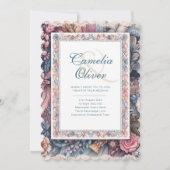 Maximalistische Trouwkaarten Druk Versierend Kaart (Voorkant)