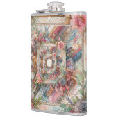 Maximalistische Vintage Decoupage Heupfles (Links)