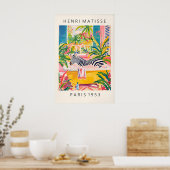 Maximalistische wandkunst, Zebra in badkuip grappi Poster (Keuken)