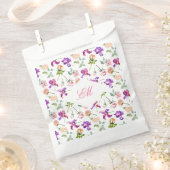 Maximalistische Waterverf Botanische monogram brui Bedankzakje (Geknipt)