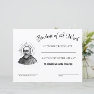 Maximiliaan Kolbe Student van de Week