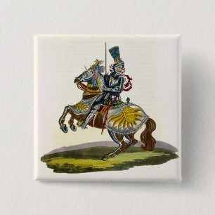 Maximilian I, koning van Duitsland en Heilige Rome Vierkante Button 5,1 Cm