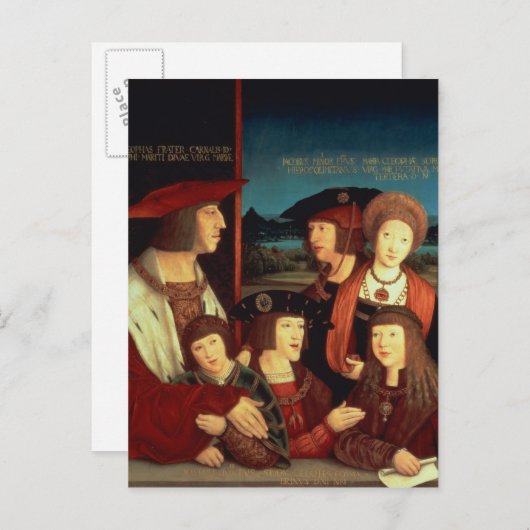 Maximilian I met zijn eerste vrouw Briefkaart (Voorkant / Achterkant)