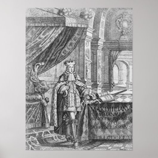 Maximilian II Emanuel , kiezer in Beieren Poster (Voorkant)