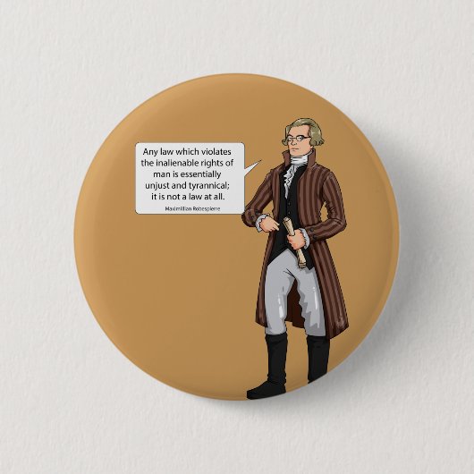 Maximilian Robespierre citaat 1 Ronde Button 5,7 Cm (Voorkant)