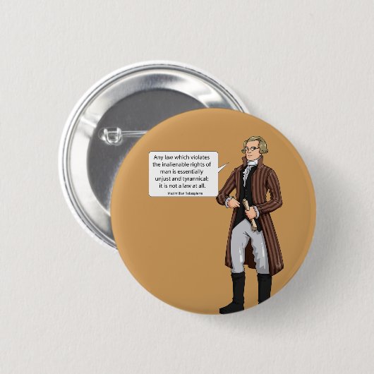 Maximilian Robespierre citaat 1 Ronde Button 5,7 Cm (Voorkant /achterkant)