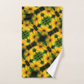 Maximilian Sunflower Floral Abstract Pattern Bad Handdoek (Handdoek)