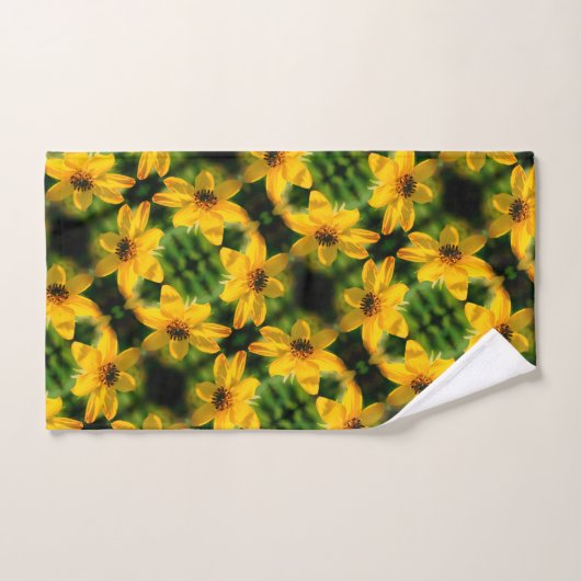 Maximilian Sunflower Floral Abstract Pattern Bad Handdoek (Handdoek)