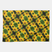 Maximilian Sunflower Floral Abstract Pattern Theedoek (Horizontaal)