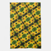 Maximilian Sunflower Floral Abstract Pattern Theedoek (Verticaal)
