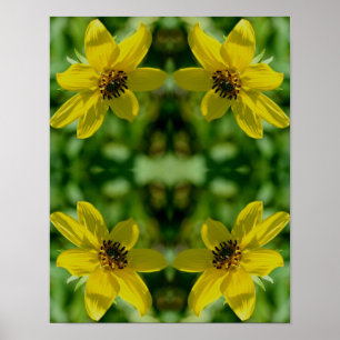 Maximilian Sunflower Floral Abstract Poster