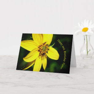 Maximilian Sunflower Floral Personalized Birthday Kaart