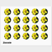Maximilian Sunflower Floral Ronde Sticker (Vel)