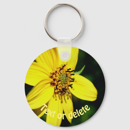 Maximilian Sunflower Flower Personalized Sleutelhanger (Achterkant)
