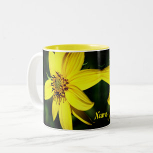 Maximilian Sunflower Flower Personalized Tweekleurige Koffiemok