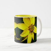 Maximilian Sunflower Flower Personalized Tweekleurige Koffiemok (Voorkant rechts)