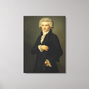Maximilien de Robespierre 1791 Canvas Afdruk