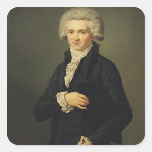 Maximilien de Robespierre 1791 Vierkante Sticker (Voorkant)