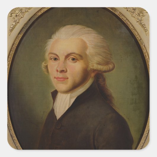 Maximilien de Robespierre c.1793 Vierkante Sticker (Voorkant)