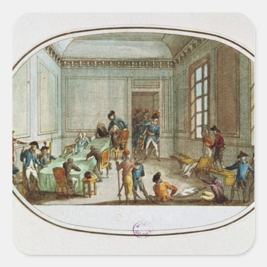 Maximilien de Robespierre gewond Vierkante Sticker (Voorkant)