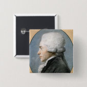 Maximilien de Robespierre Vierkante Button 5,1 Cm (Voorkant /achterkant)