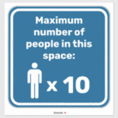 Maximum aantal mensen sticker (Vel)