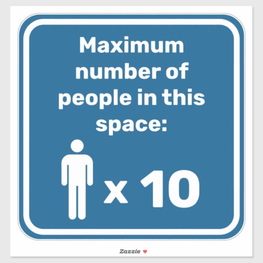 Maximum aantal mensen sticker (Vel)