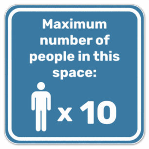 Maximum aantal mensen sticker