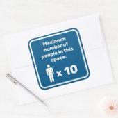 Maximum aantal mensen vierkante sticker (Envelop)