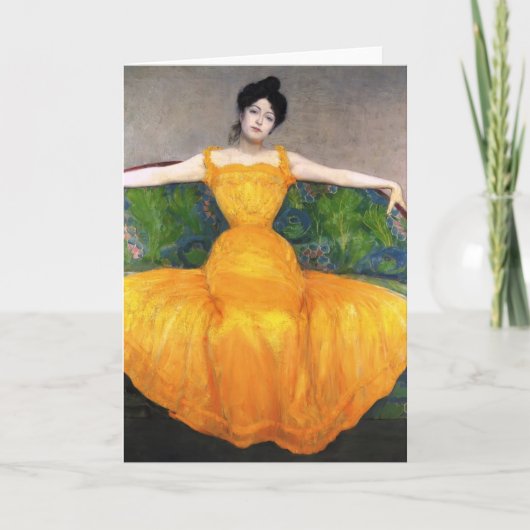 Maximum Dame Kurzweil- in Gele Kleding Kaart (Voorkant)