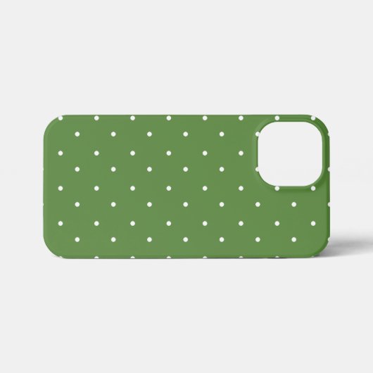 Maximum Groen en wit Polka Dots Telefoon Cases iPhone Hoesje (Achterkant horizontaal)