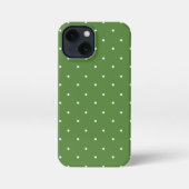 Maximum Groen en wit Polka Dots Telefoon Cases iPhone Hoesje (Achterkant)