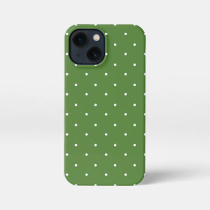 Maximum Groen en wit Polka Dots Telefoon Cases iPhone 13 Mini Hoesje